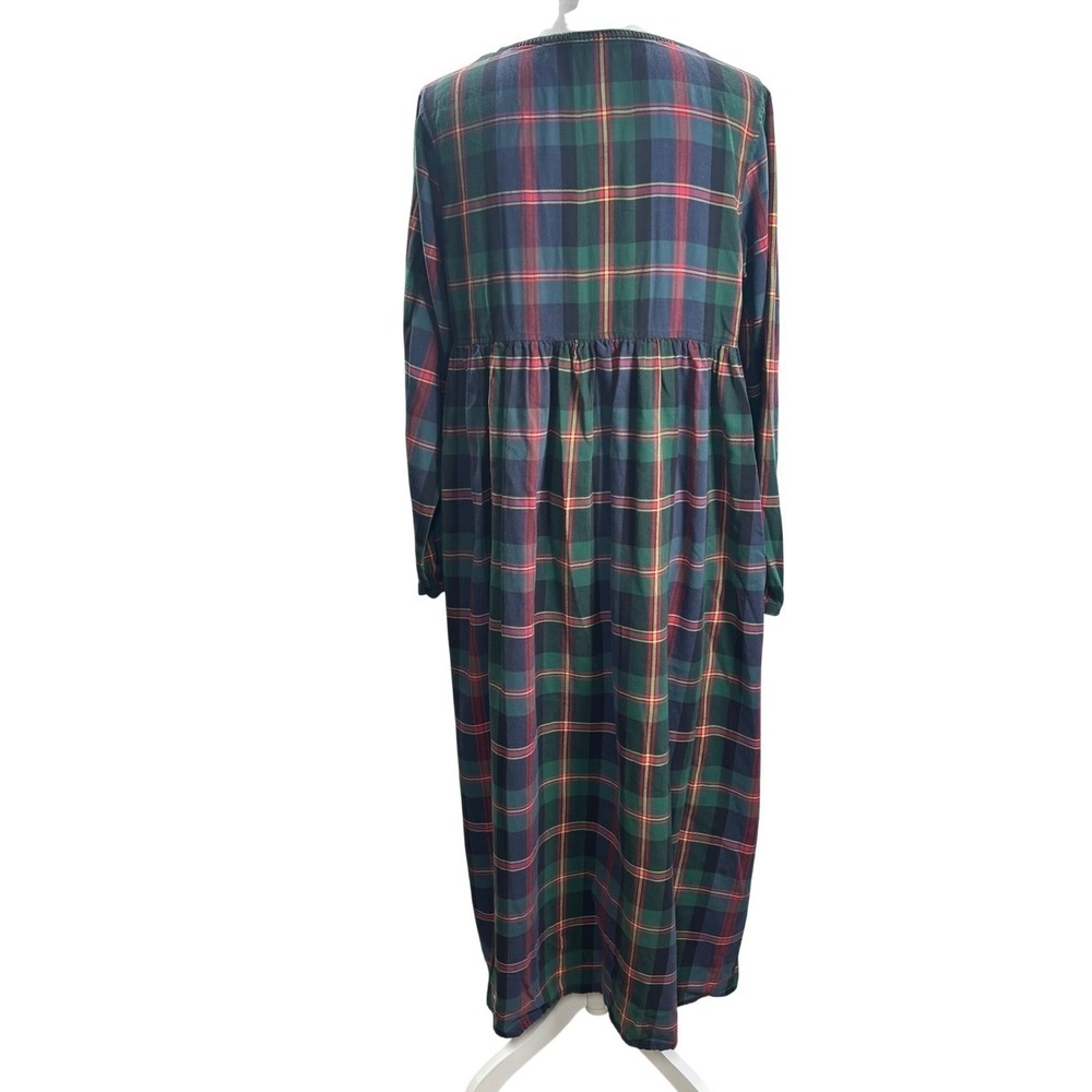 VTG 80s Victoria's Secret Country Nightgown Robe Set Tartan Plaid Flannel S - Picture 6 of 8